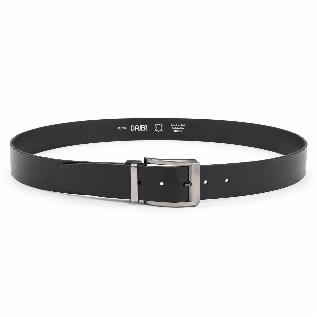 Men’s Black Genuine Buffalo Leather Belt - 40 mm