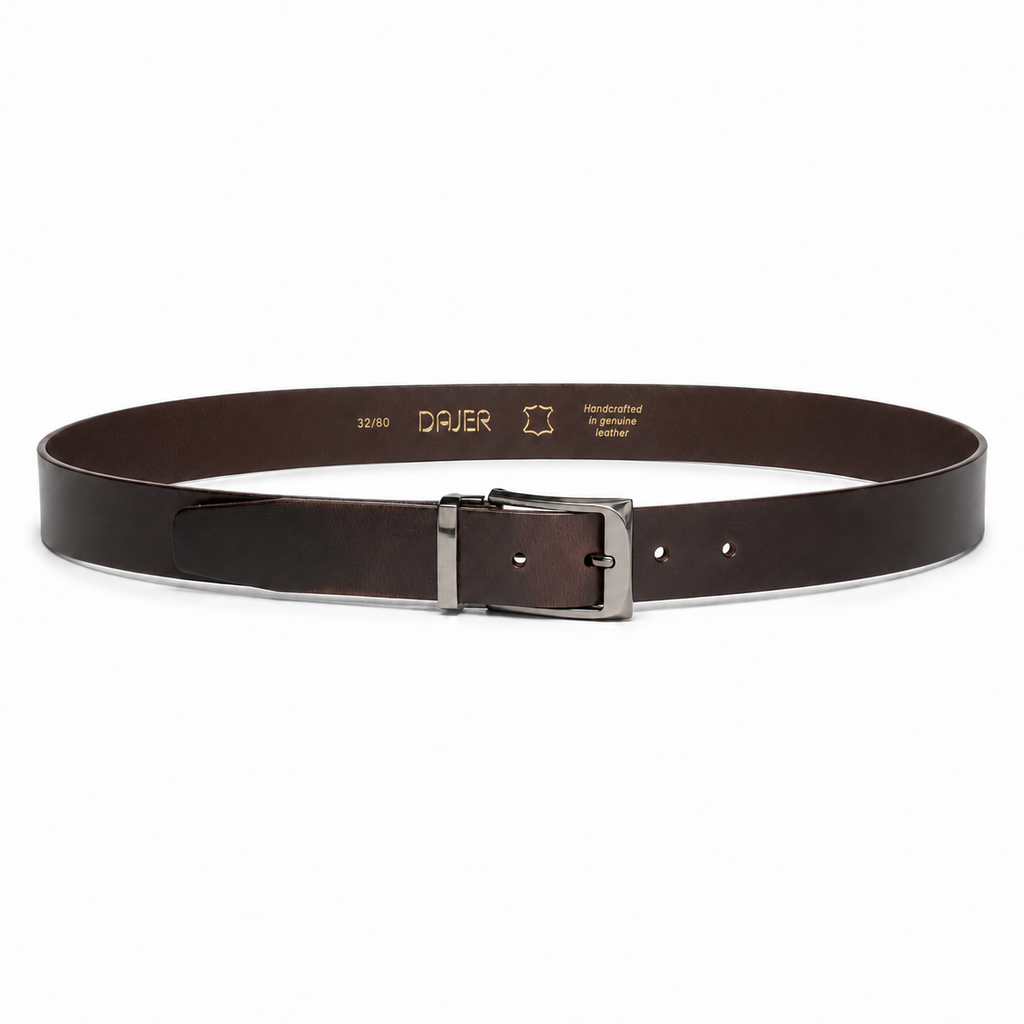 Men’s Brown Genuine Buffalo Leather Belt - 35 mm