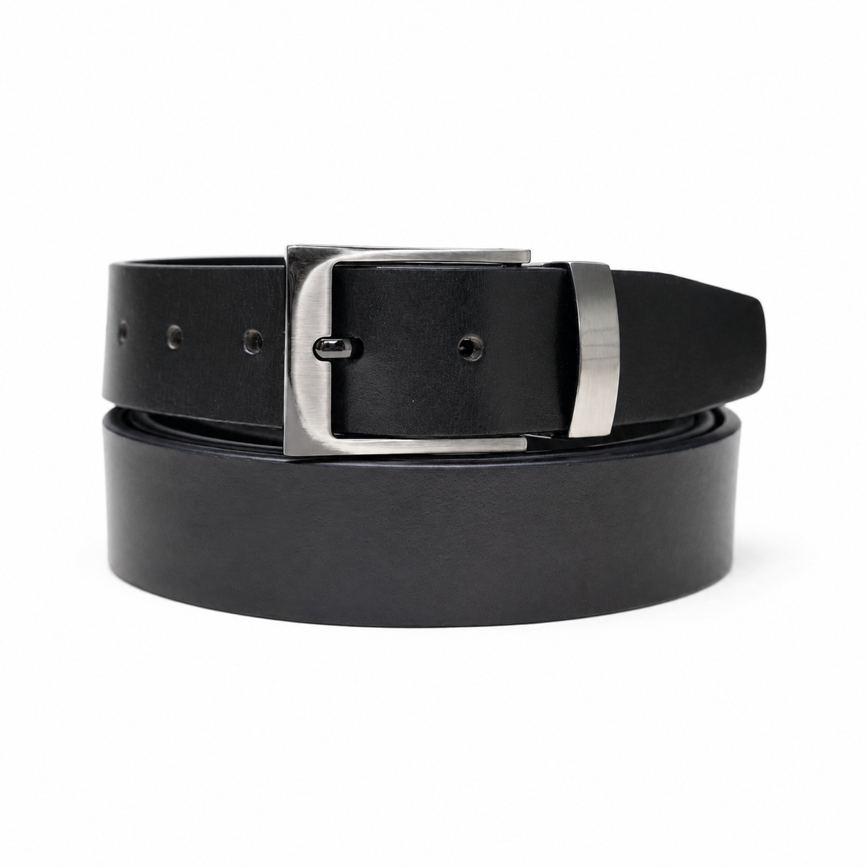 Men’s Black Genuine Buffalo Leather Belt - 35 mm