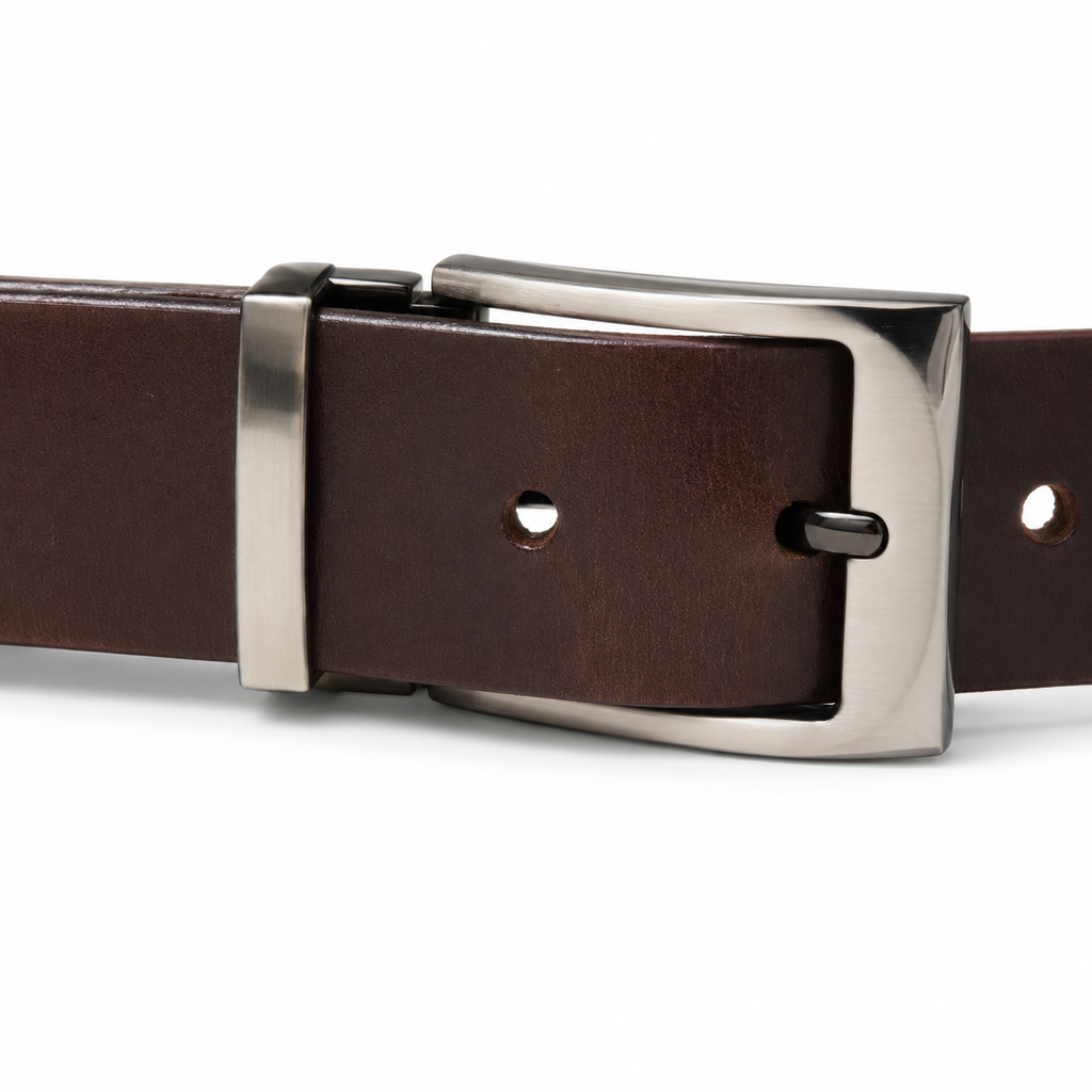Men’s Brown Genuine Buffalo Leather Belt - 35 mm