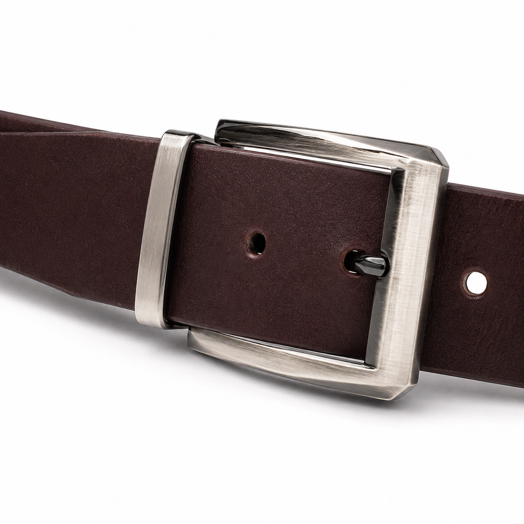 Men’s Brown Genuine Buffalo Leather Belt - 40 mm
