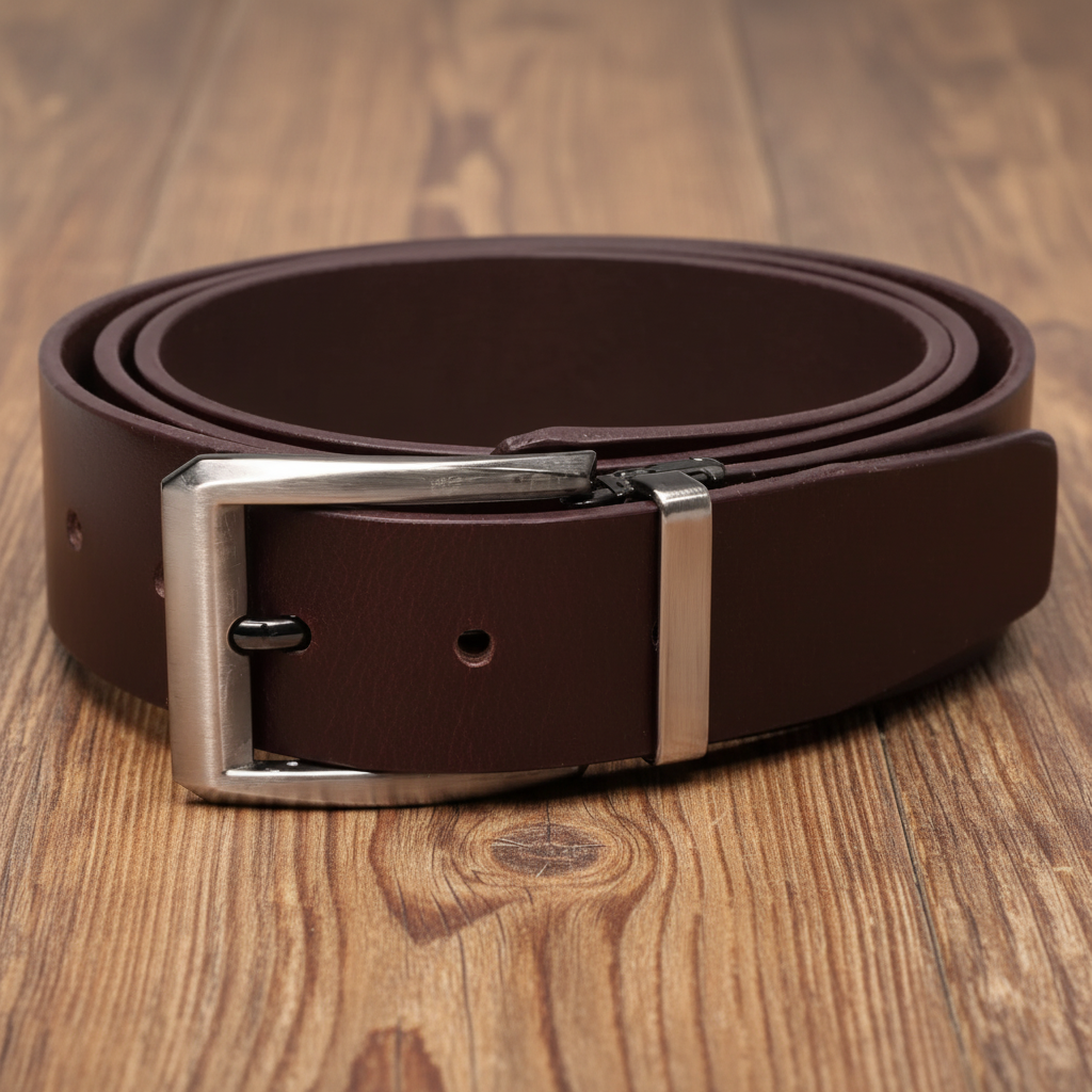 Men’s Brown Genuine Buffalo Leather Belt - 40 mm