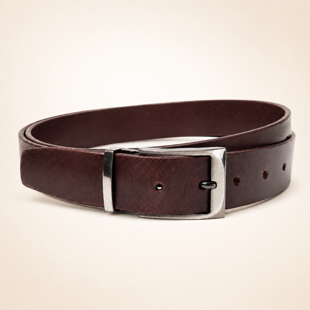 Men’s Brown Genuine Buffalo Leather Belt - 35 mm