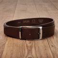 Men’s Brown Genuine Buffalo Leather Belt - 35 mm
