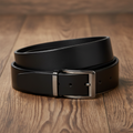 Men’s Black Genuine Buffalo Leather Belt - 40 mm